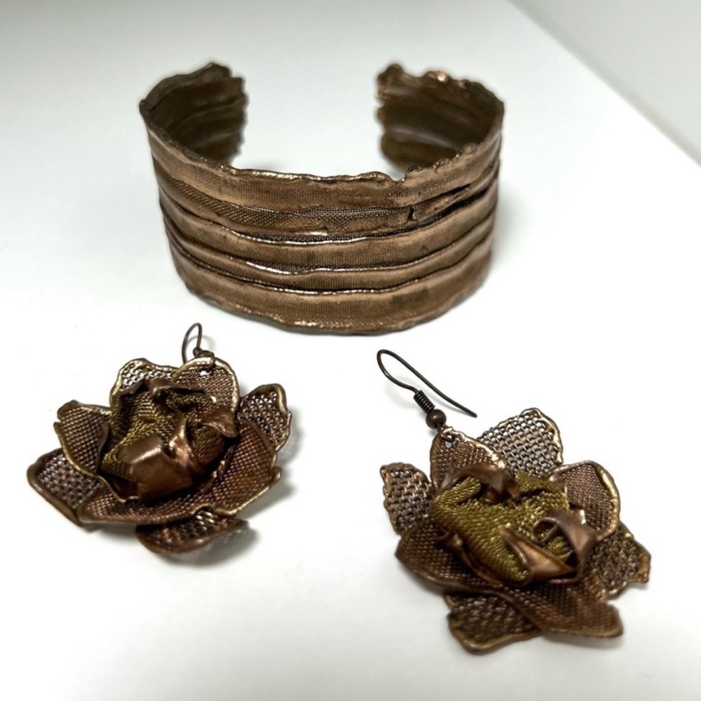 Vintage Earrings and Cuff Set